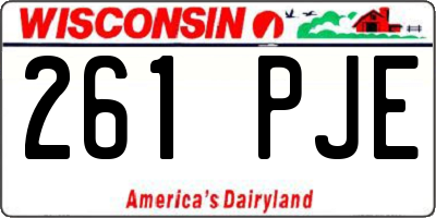 WI license plate 261PJE
