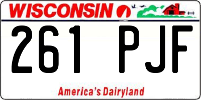 WI license plate 261PJF