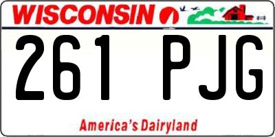 WI license plate 261PJG