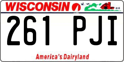 WI license plate 261PJI
