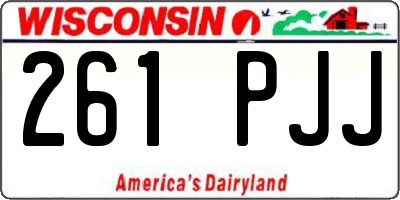 WI license plate 261PJJ