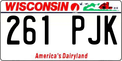 WI license plate 261PJK
