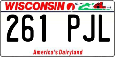 WI license plate 261PJL