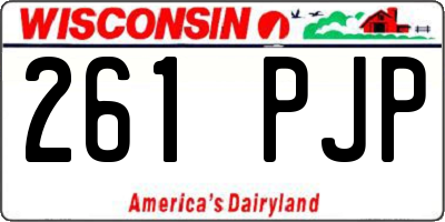 WI license plate 261PJP