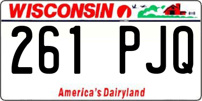 WI license plate 261PJQ