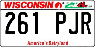 WI license plate 261PJR
