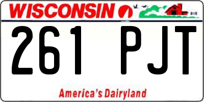 WI license plate 261PJT