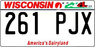 WI license plate 261PJX