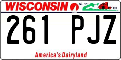 WI license plate 261PJZ