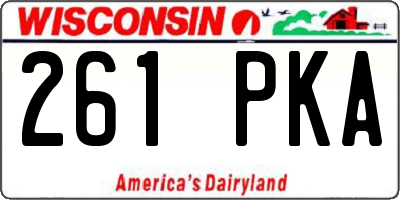 WI license plate 261PKA