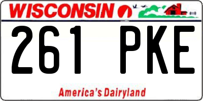 WI license plate 261PKE