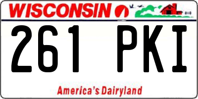 WI license plate 261PKI