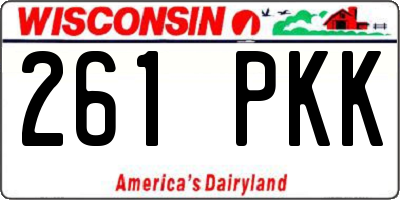 WI license plate 261PKK