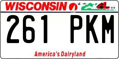 WI license plate 261PKM