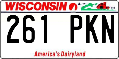 WI license plate 261PKN