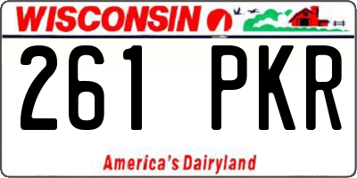 WI license plate 261PKR