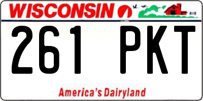 WI license plate 261PKT