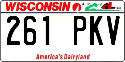 WI license plate 261PKV