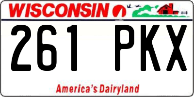 WI license plate 261PKX