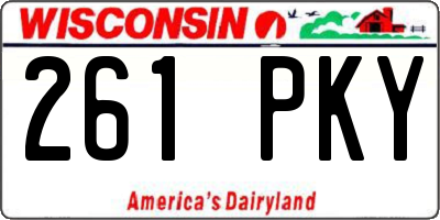 WI license plate 261PKY