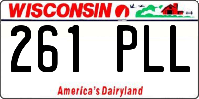 WI license plate 261PLL