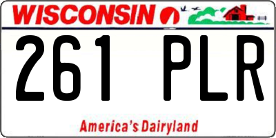 WI license plate 261PLR