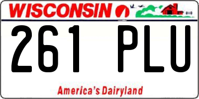WI license plate 261PLU