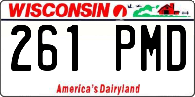 WI license plate 261PMD