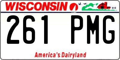 WI license plate 261PMG
