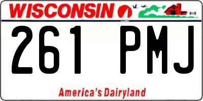 WI license plate 261PMJ