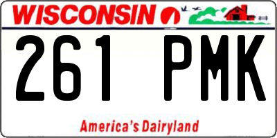 WI license plate 261PMK