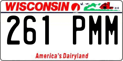 WI license plate 261PMM