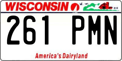 WI license plate 261PMN