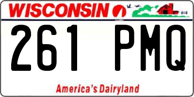 WI license plate 261PMQ