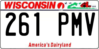 WI license plate 261PMV