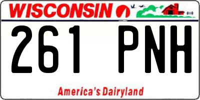 WI license plate 261PNH