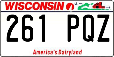 WI license plate 261PQZ