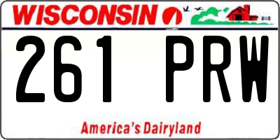 WI license plate 261PRW