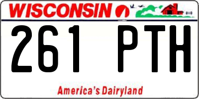 WI license plate 261PTH
