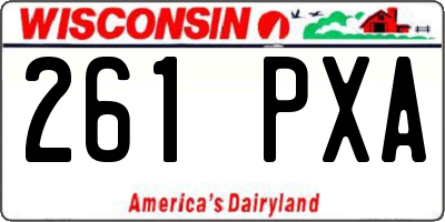 WI license plate 261PXA