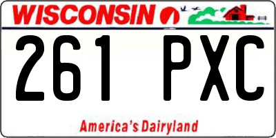 WI license plate 261PXC