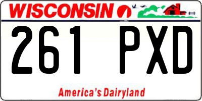 WI license plate 261PXD