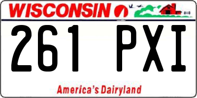 WI license plate 261PXI