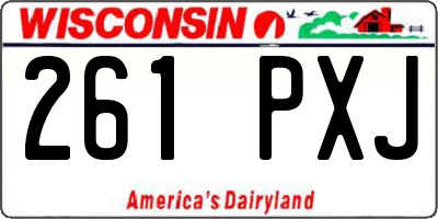WI license plate 261PXJ