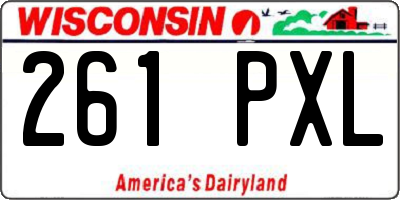 WI license plate 261PXL