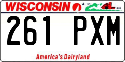 WI license plate 261PXM