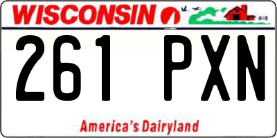 WI license plate 261PXN