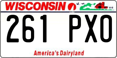WI license plate 261PXO