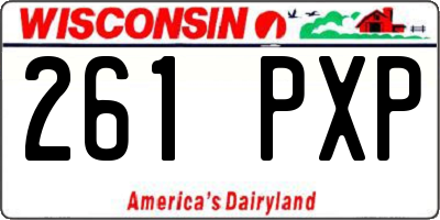 WI license plate 261PXP