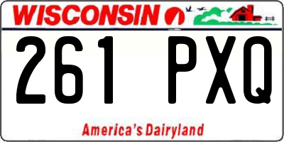 WI license plate 261PXQ